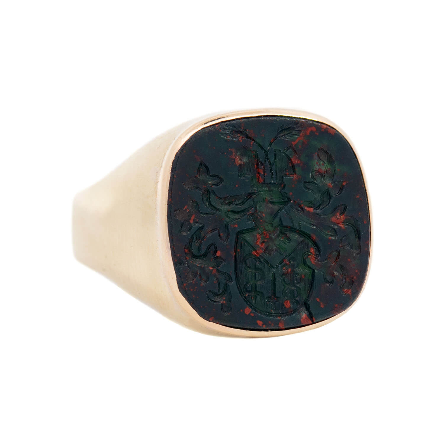 Victorian 15k Bloodstone Signet Ring