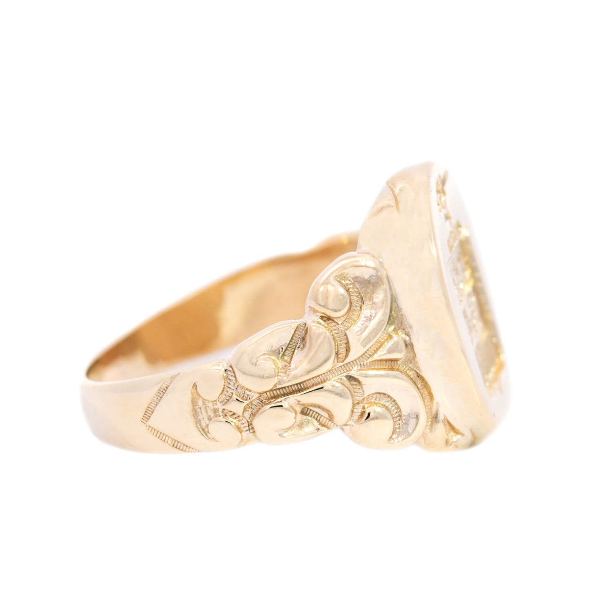 Victorian 14k Family Crest Signet Ring