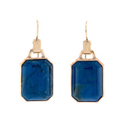 Estate 14k Sodalite Dangle Earrings