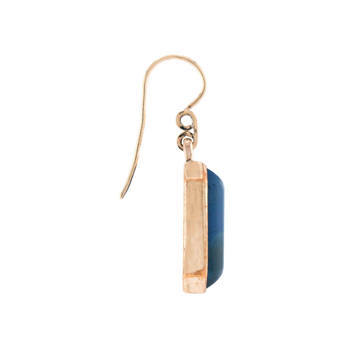 Estate 14k Sodalite Dangle Earrings