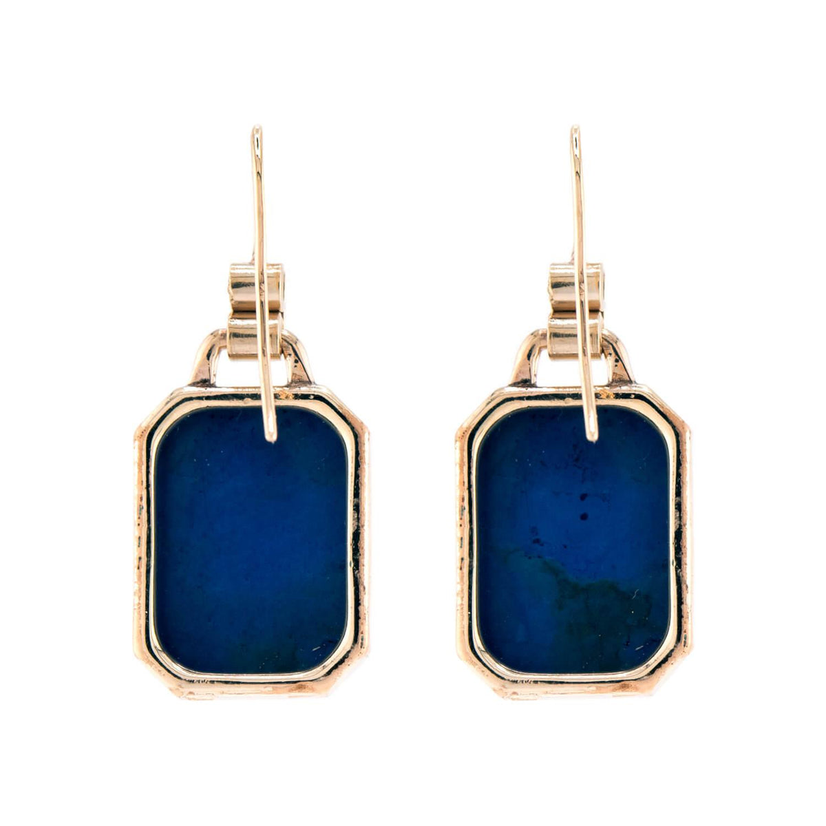 Estate 14k Sodalite Dangle Earrings