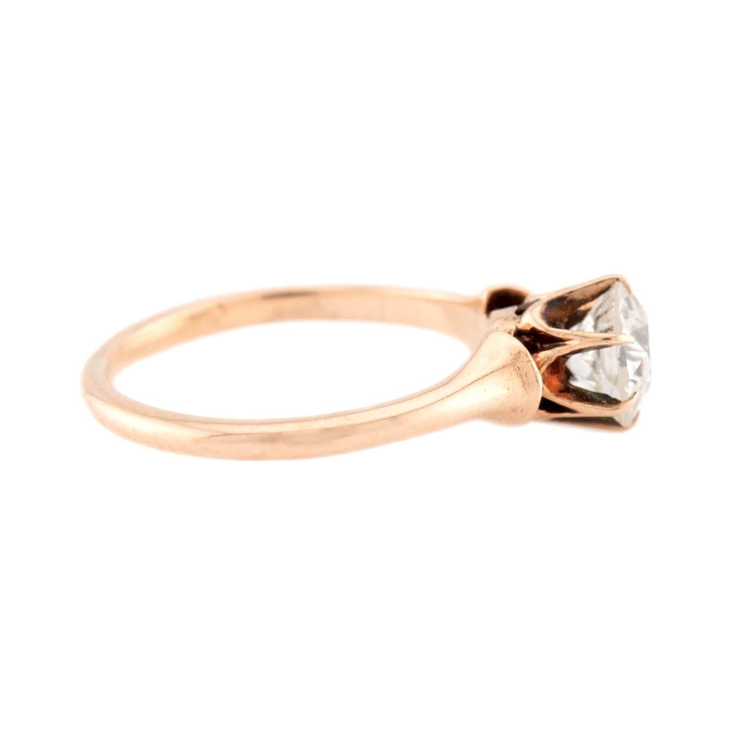 Victorian 14k Diamond Engagement Ring .75ct