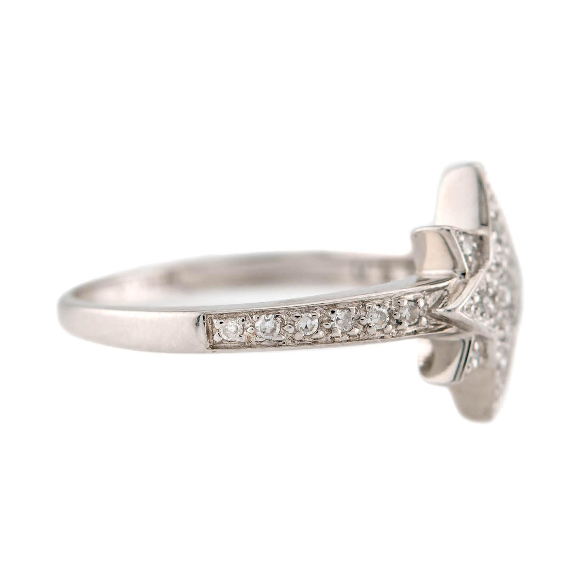 Estate 14k Diamond Starburst-Motif Ring