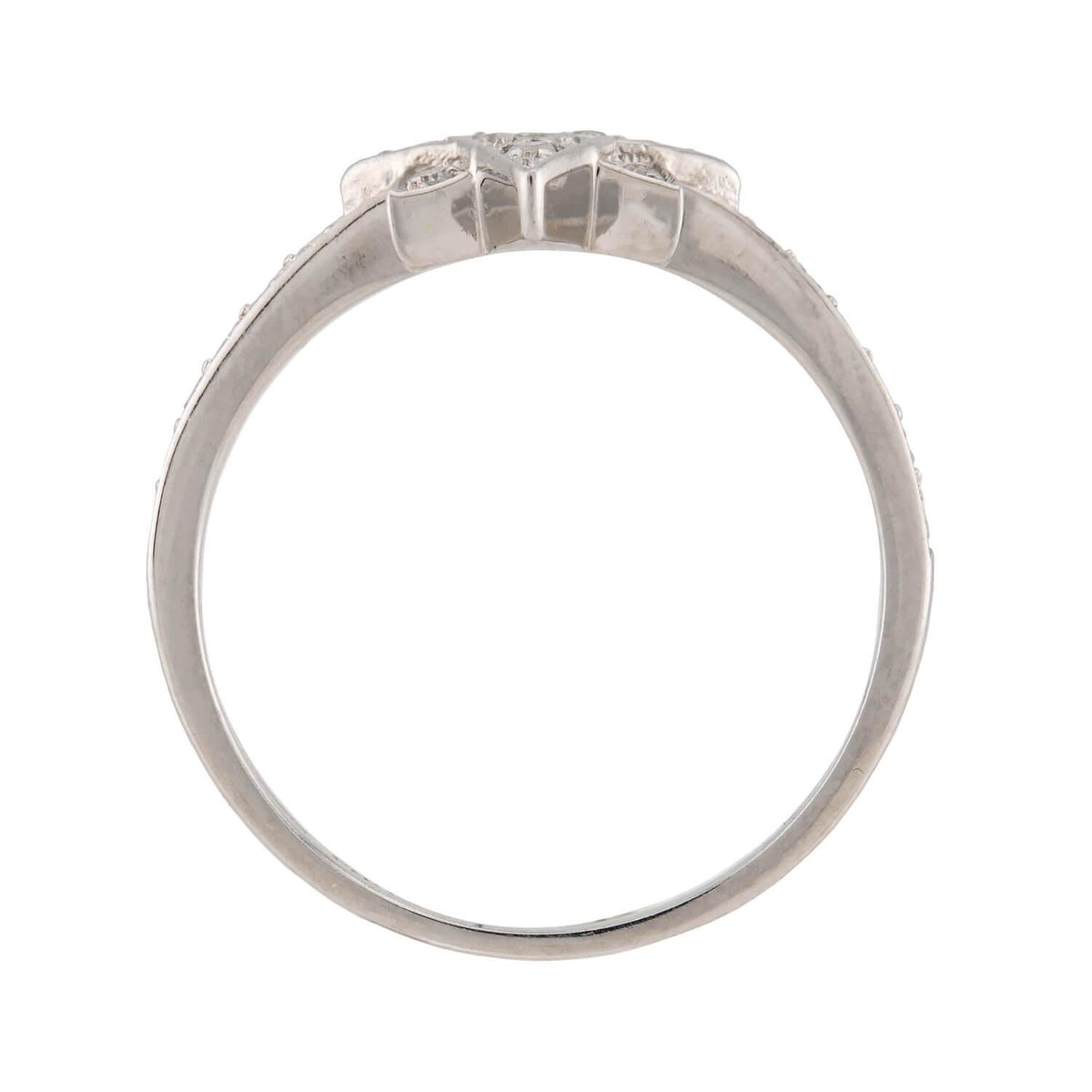 Estate 14k Diamond Starburst-Motif Ring