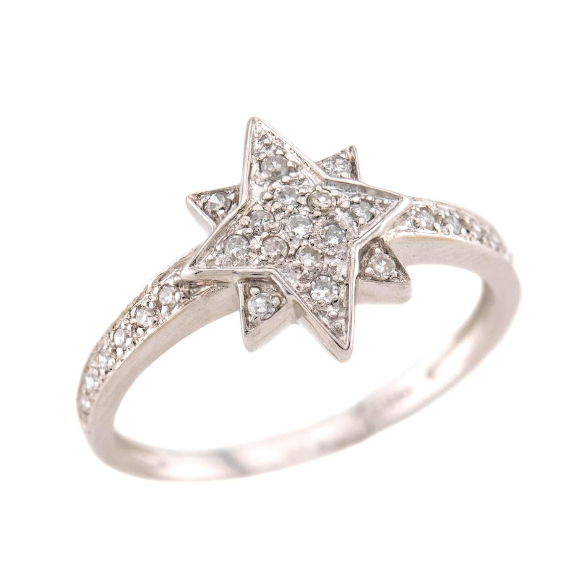 Estate 14k Diamond Starburst-Motif Ring