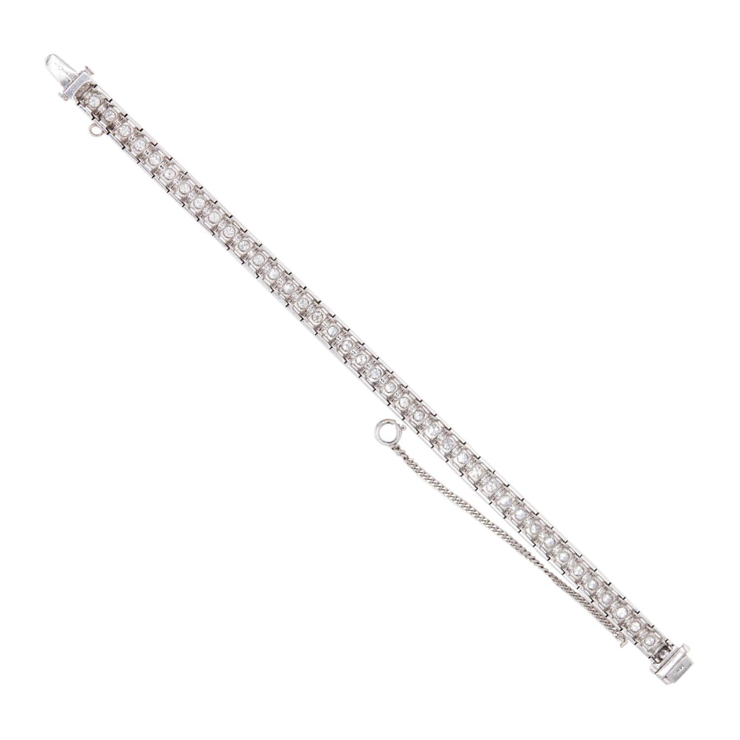 Art Deco 14k Diamond Tennis Bracelet