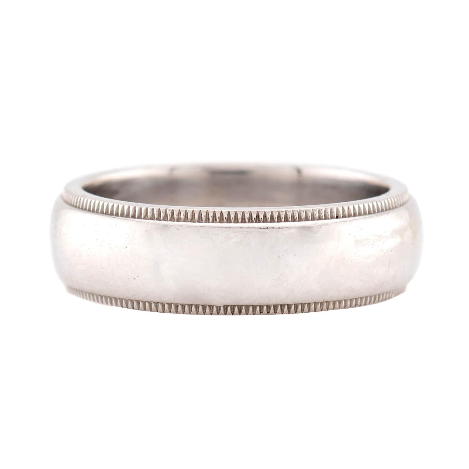 TIFFANY & CO. Estate Platinum Wedding Band