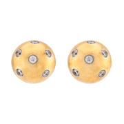 TIFFANY & CO. Estate 18k/Platinum Diamond "Etoile" Earrings