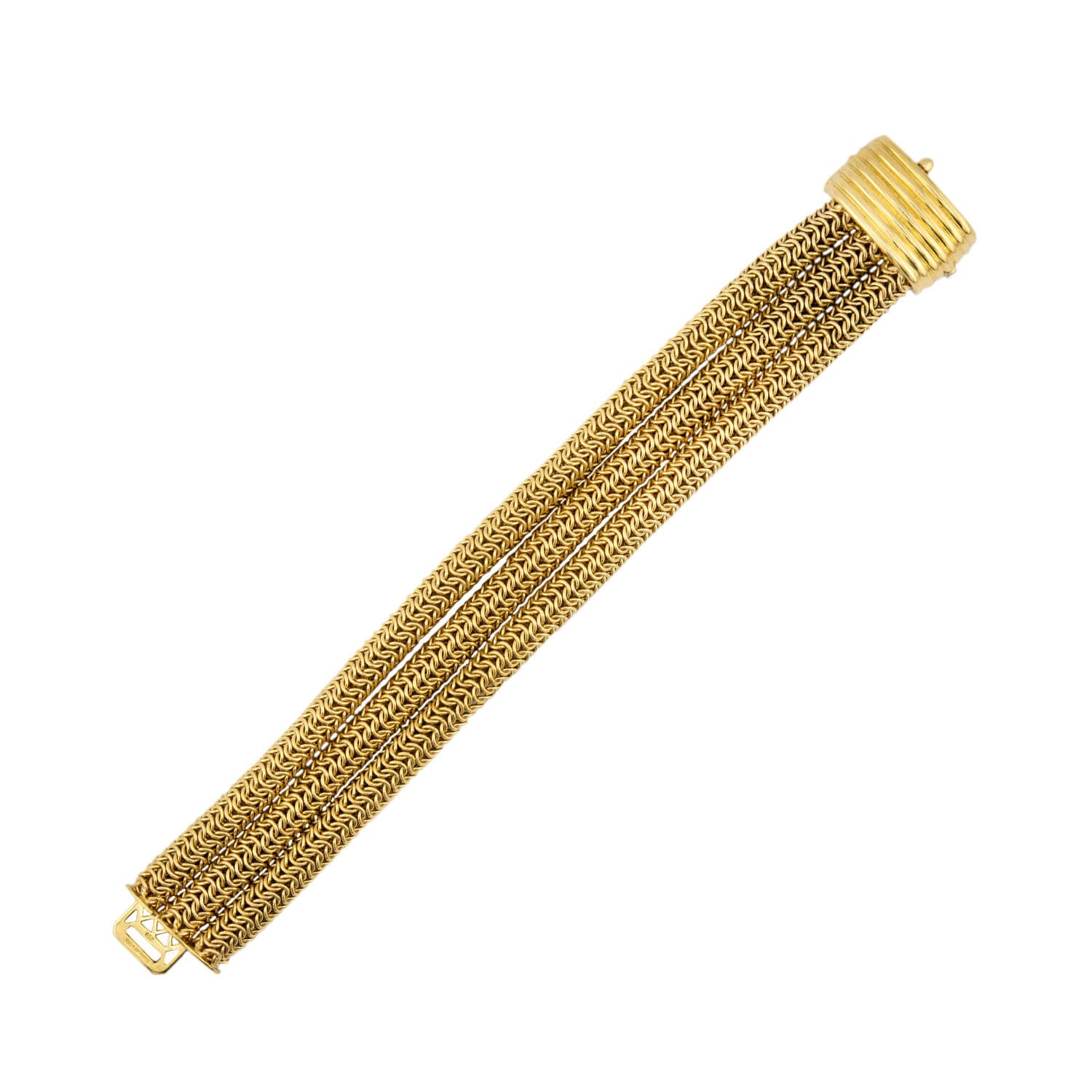 TIFFANY & CO. Estate 18k Three-Strand Bracelet 90 DWT