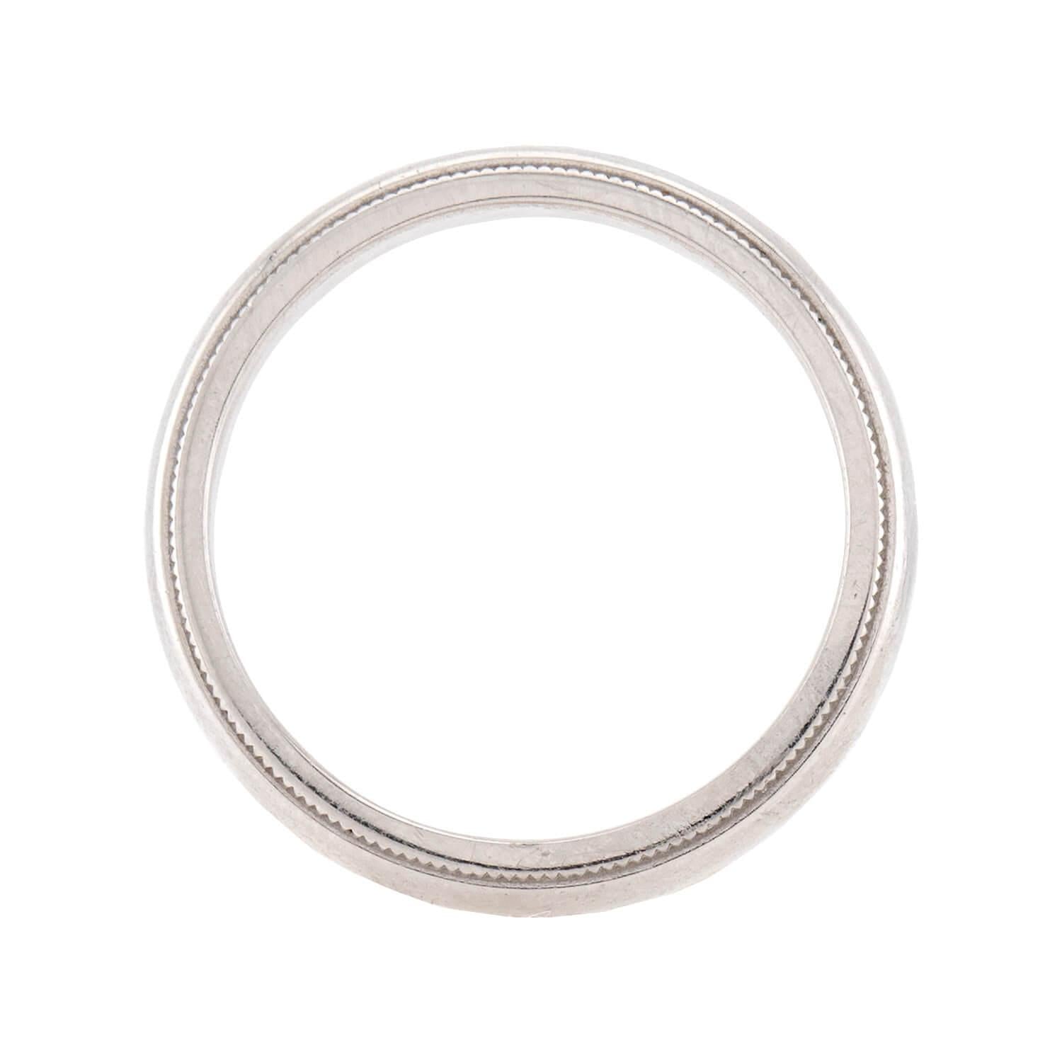 TIFFANY & CO. Estate Platinum Wedding Band
