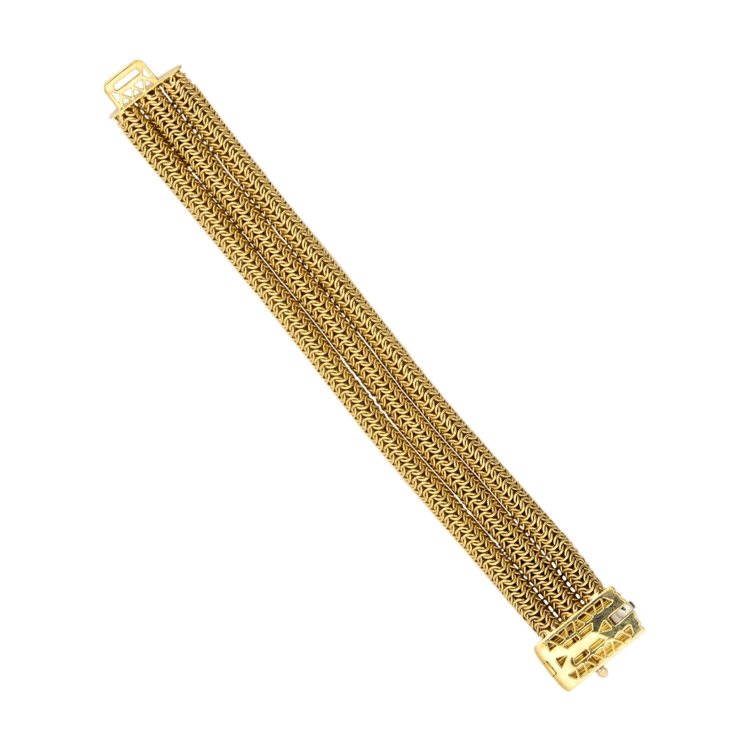TIFFANY & CO. Estate 18k Three-Strand Bracelet 90 DWT
