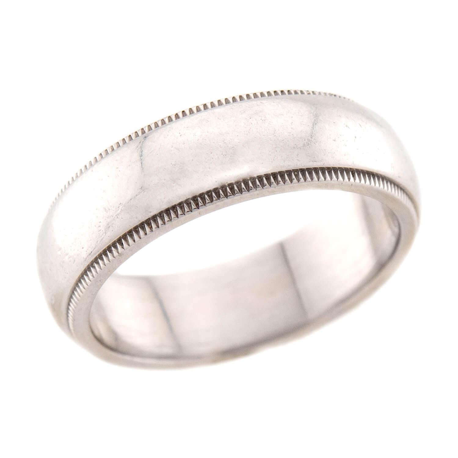 TIFFANY & CO. Estate Platinum Wedding Band