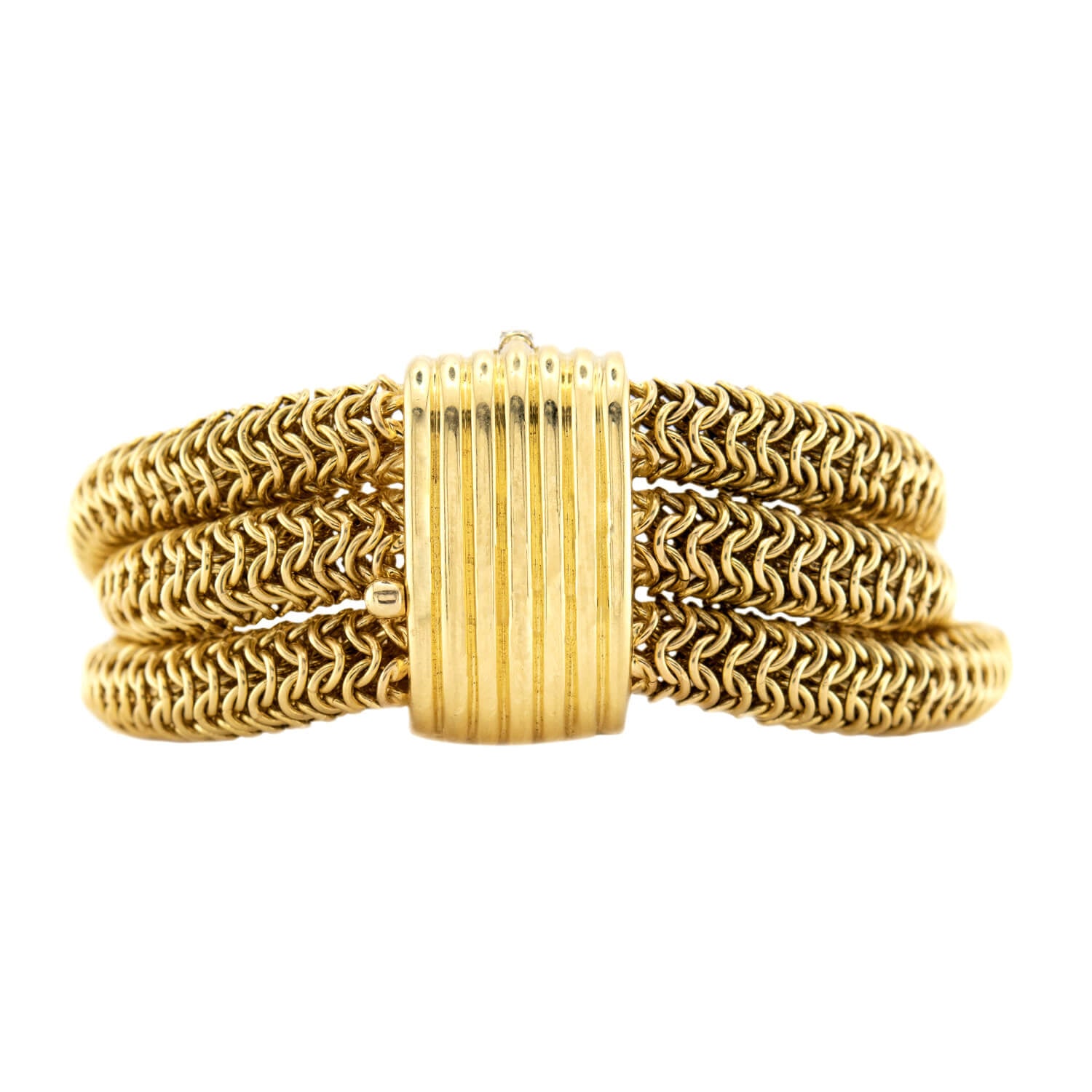 TIFFANY & CO. Estate 18k Three-Strand Bracelet 90 DWT