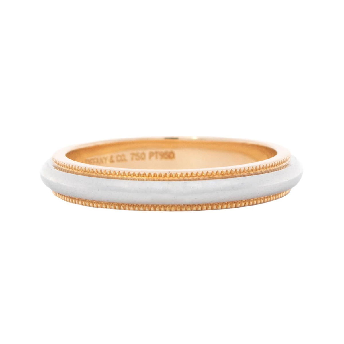 TIFFANY & CO. Estate 18k/Platinum Band