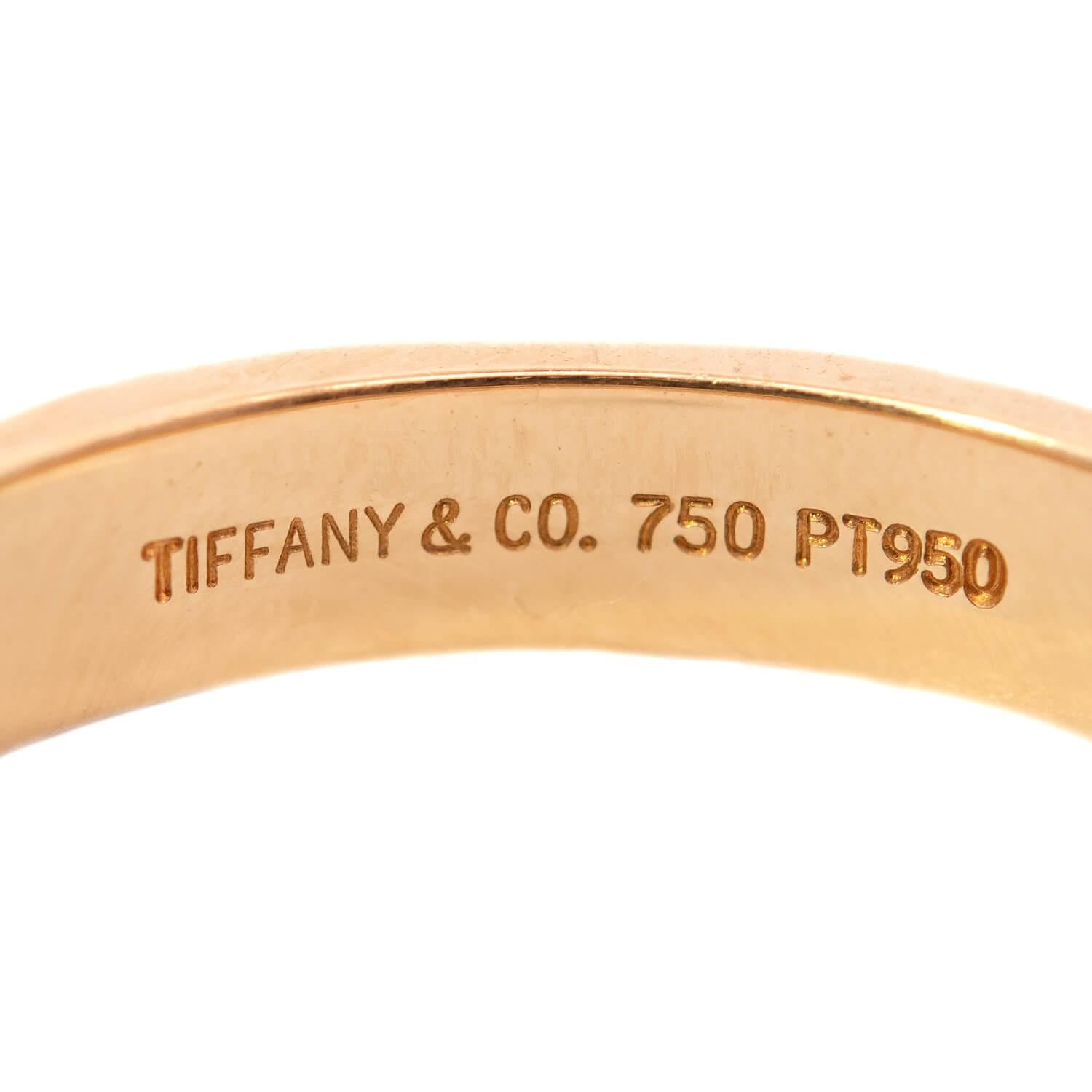 TIFFANY & CO. Estate 18k/Platinum Band