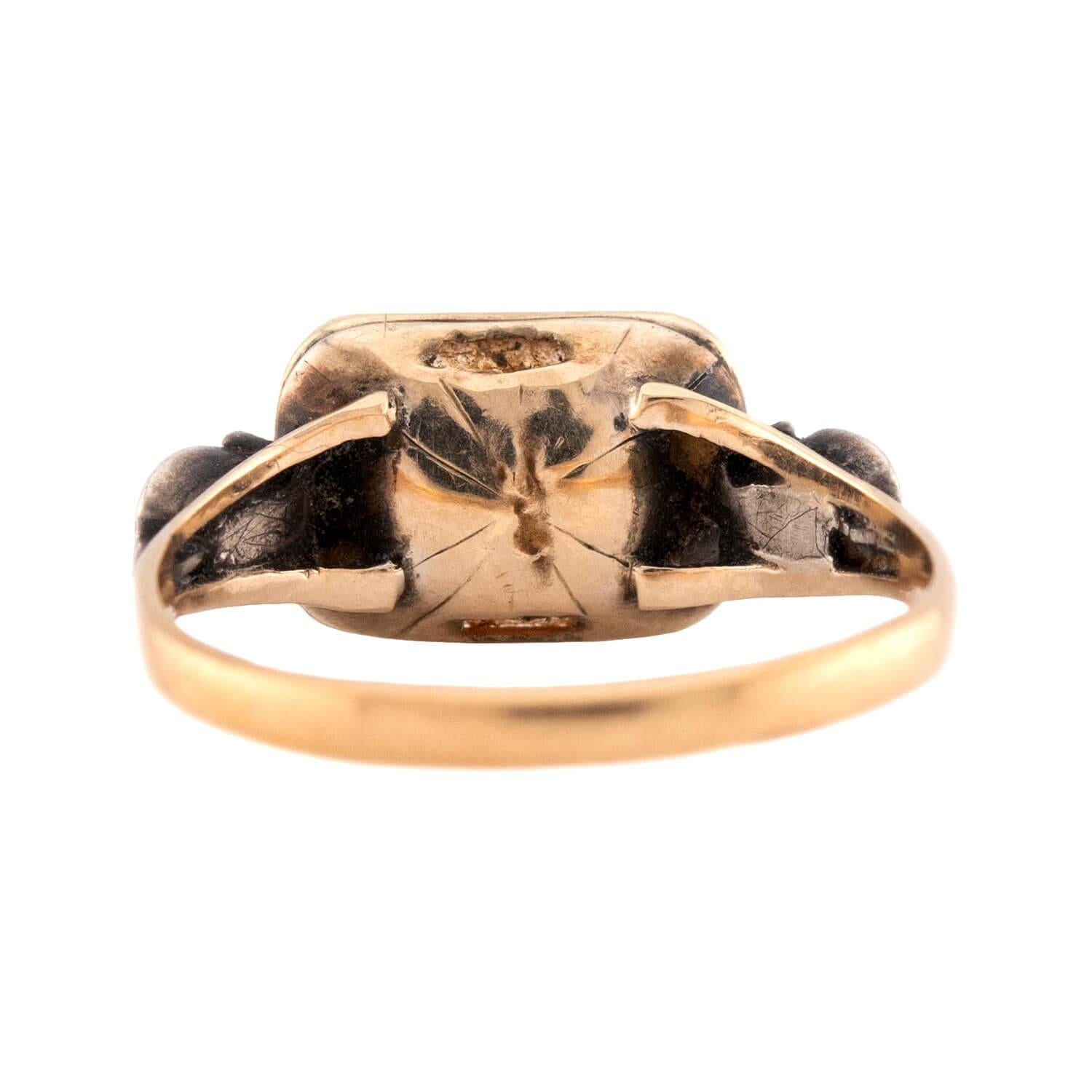 Georgian 14k/Sterling Silver Topaz Ring