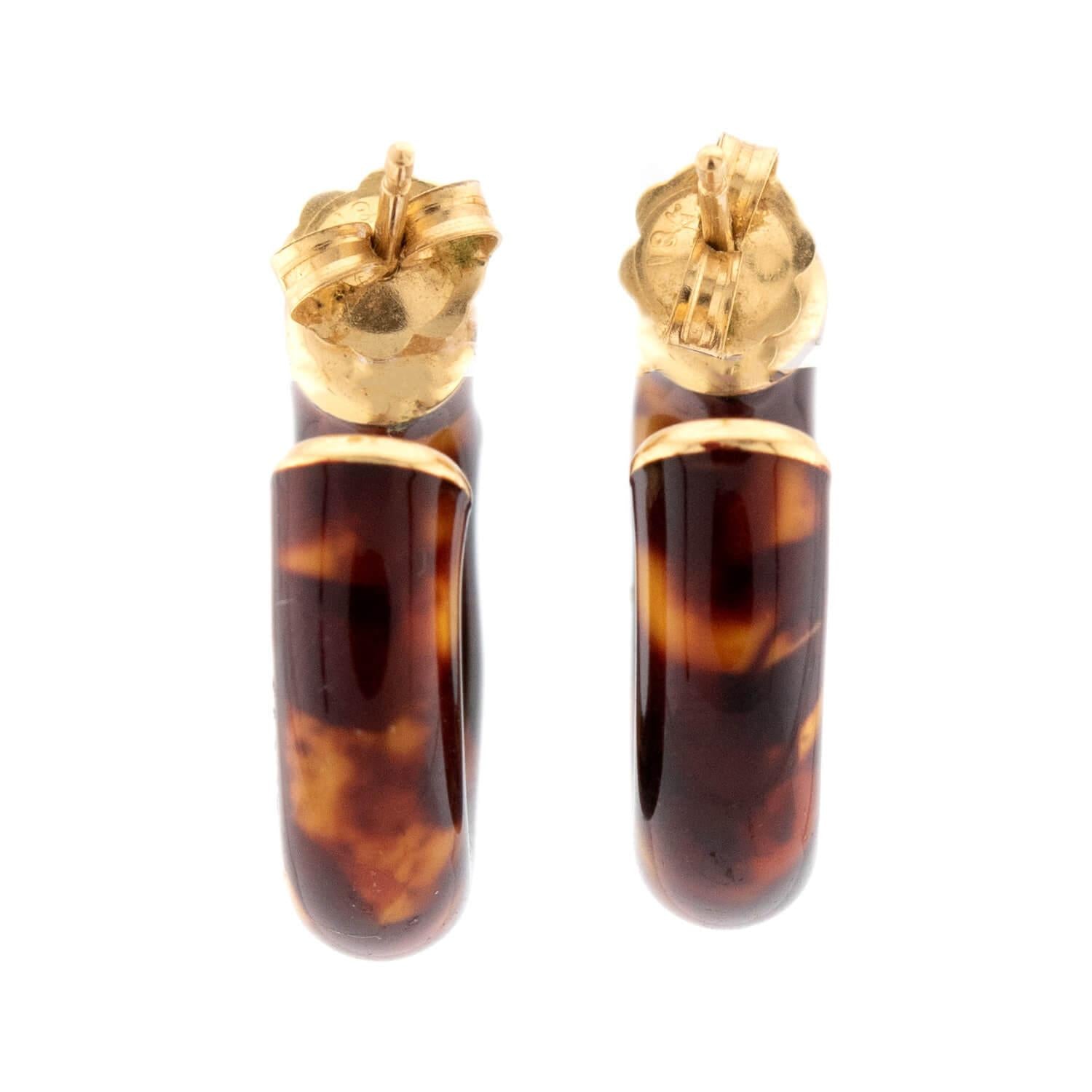 Estate Italian 18K/Sterling Silver Resin & Enamel Earring & Bracelet Set