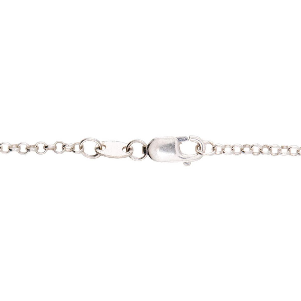 Victorian 18k/Sterling Silver Diamond & Turquoise Crescent Pendant Necklace