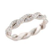 Estate Platinum Diamond Braided Band
