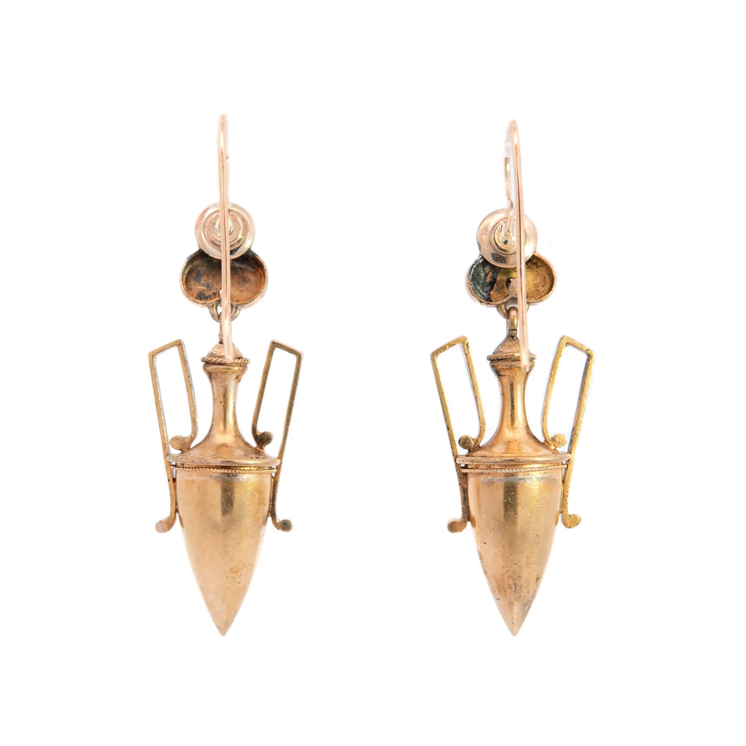 Victorian English 15kt Gold Urn Earrings