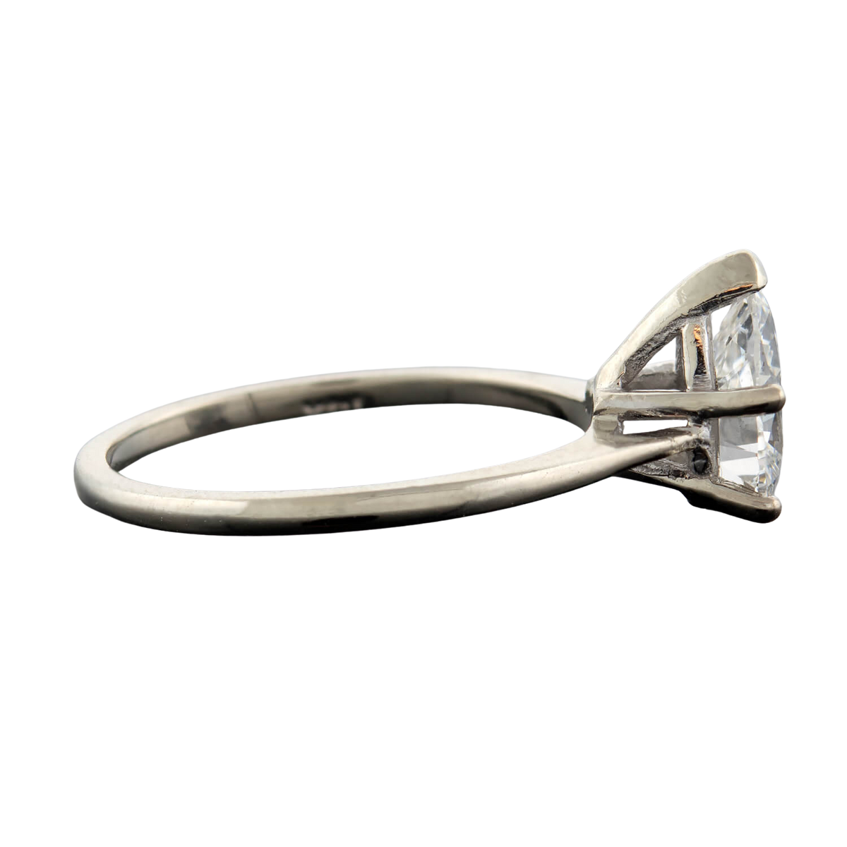Retro 14k Pear Cut Diamond Ring 1.42ctw