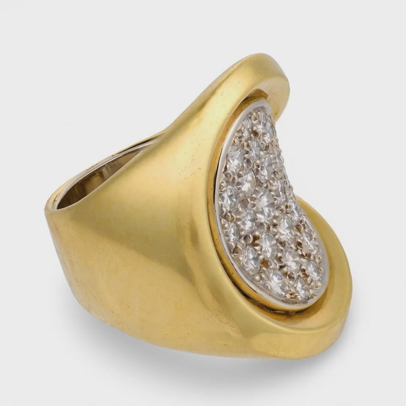 BORIS LEBEAU Estate 18k Diamond Statement Ring