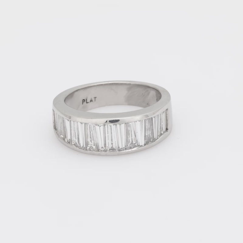 Estate Platinum Diamond Half Band