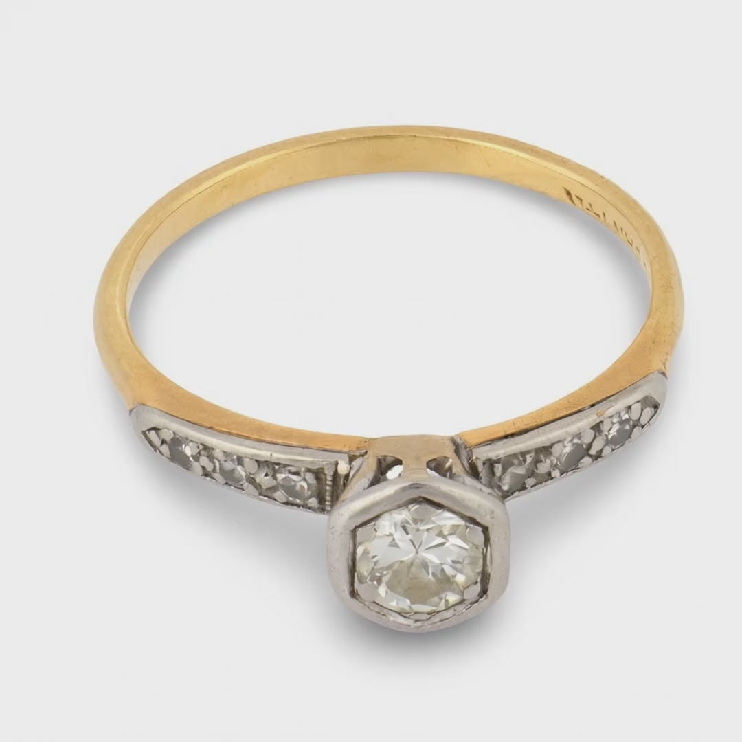 BROGAN Edwardian 14k Diamond Engagement Ring .25ct