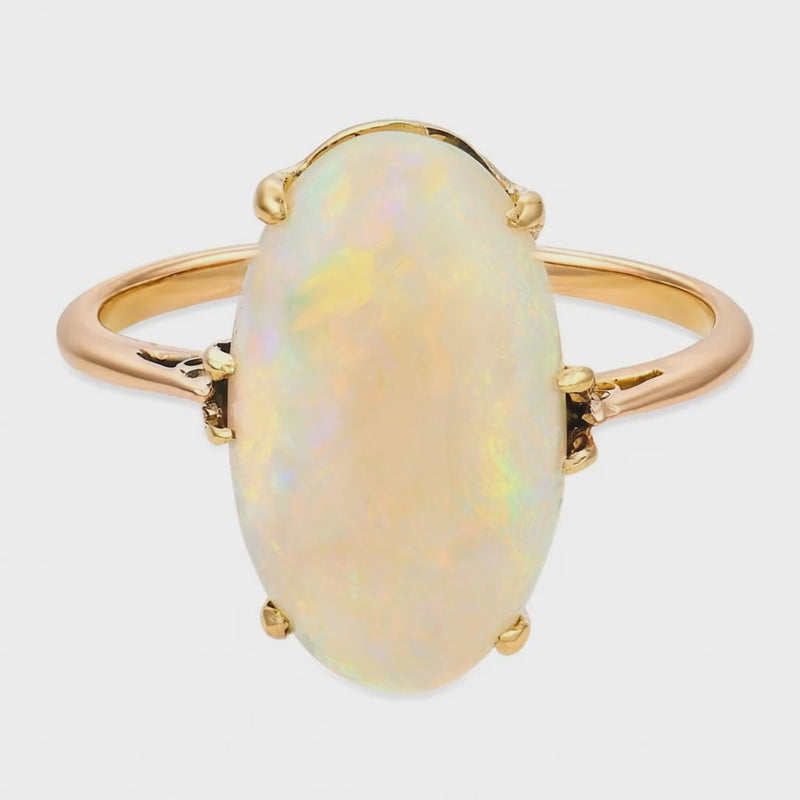 Art Nouveau 18k Opal Ring