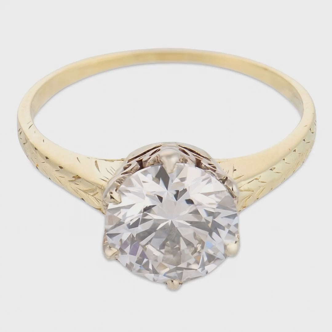 Edwardian 14k Diamond Engagement Ring 1.61ct