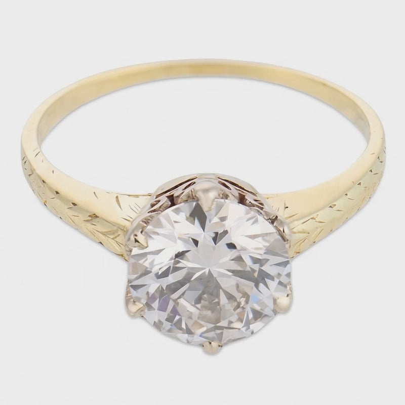 Edwardian 14k Diamond Engagement Ring 1.61ct