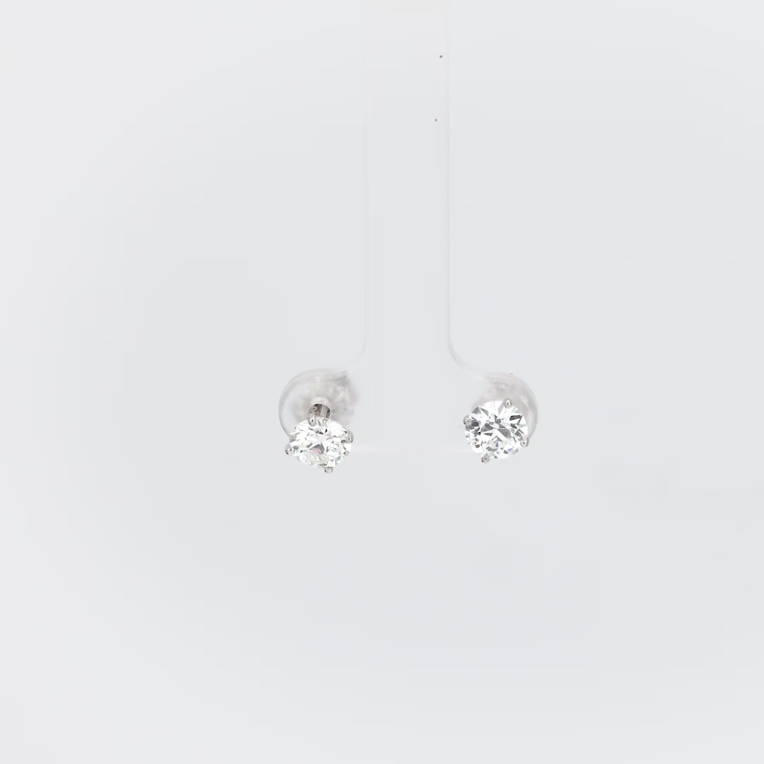 Estate 14k Diamond Stud Earrings