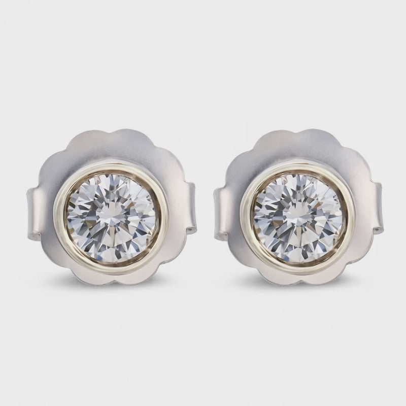 Vintage 14k Diamond Stud Earrings