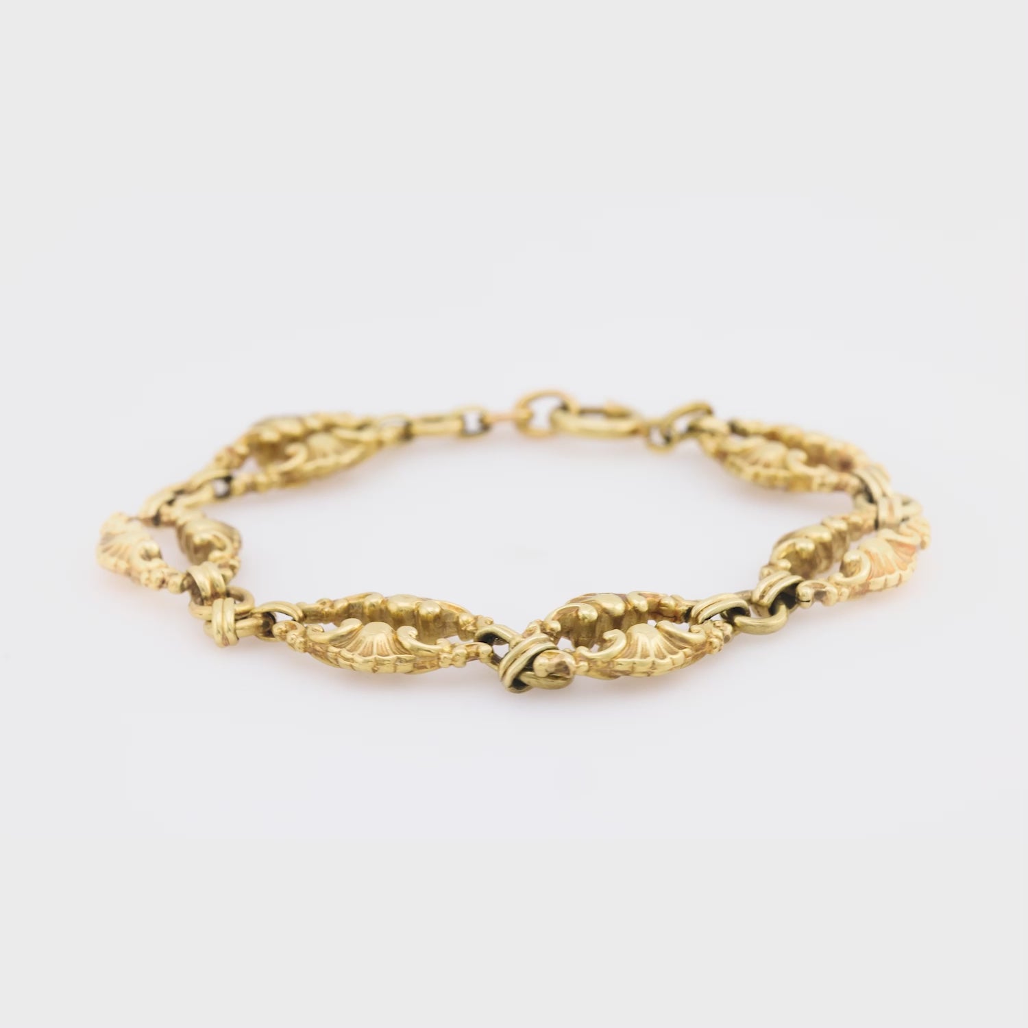 Art Nouveau 14k Link Bracelet