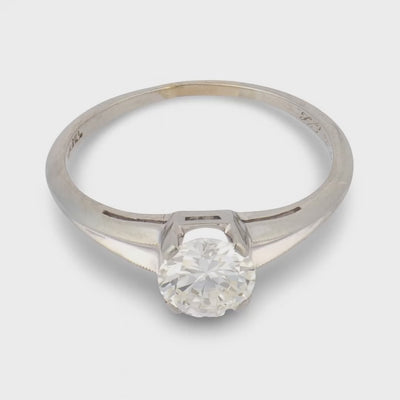 JABEL Retro 18k Diamond Engagement Ring .80ct