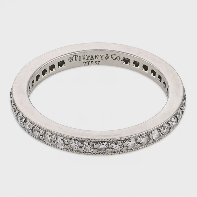 TIFFANY & CO. Estate Platinum Diamond Eternity Band