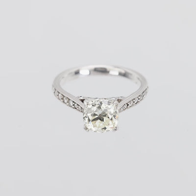 Estate Platinum Diamond Engagement Ring 2.05ct