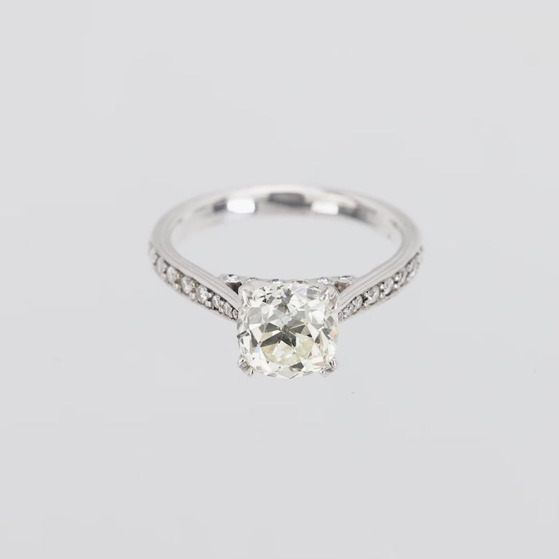 Estate Platinum Diamond Engagement Ring 2.05ct