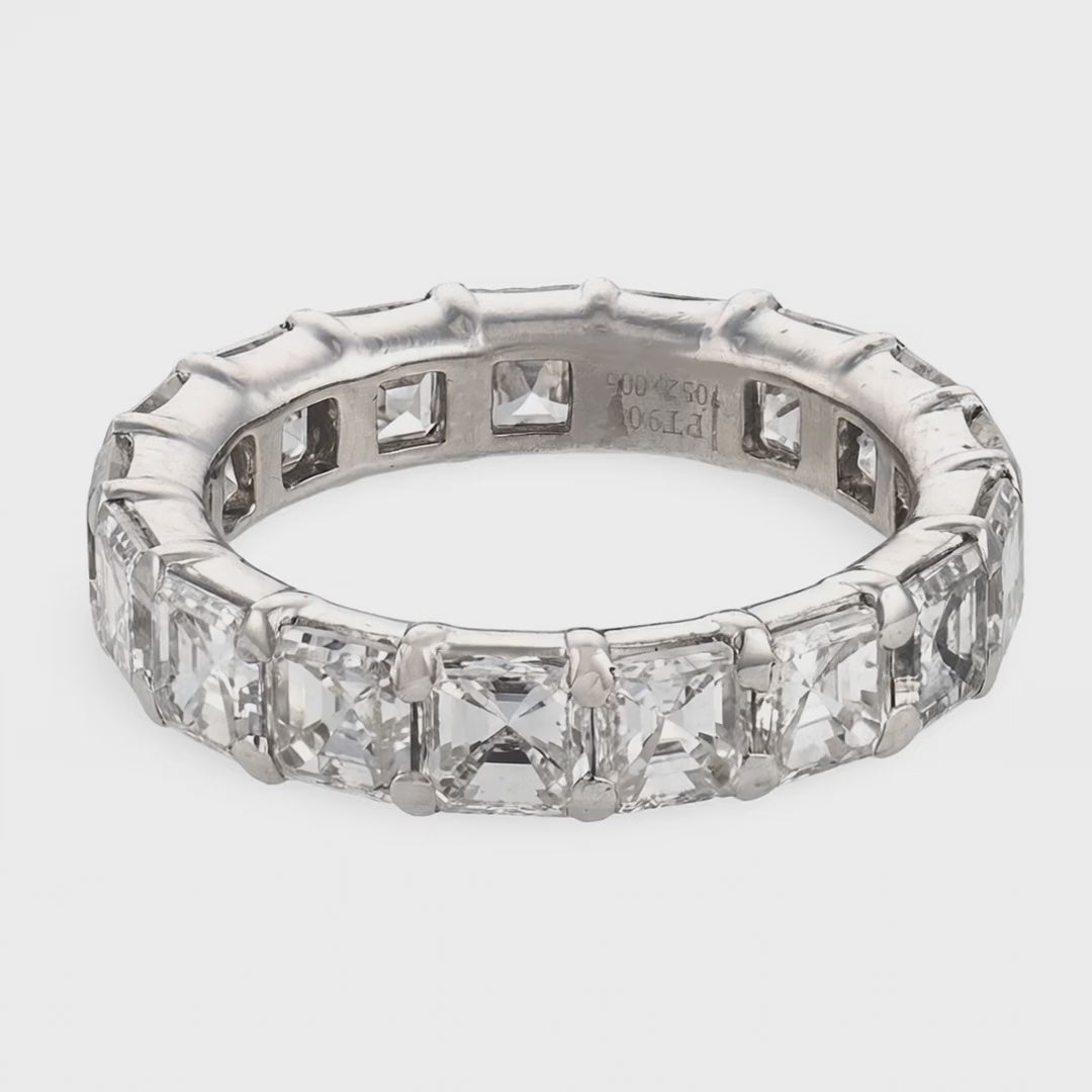 Load video: JB STAR Estate Platinum Diamond Eternity Band