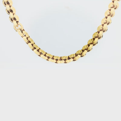 Vintage 18k Gold Rolo Link Necklace 25"