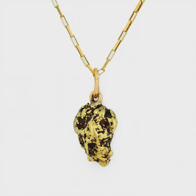 Victorian 18k/14k Quartz "Nugget" Pendant Necklace