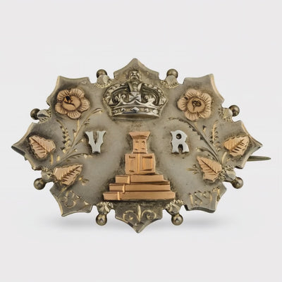 Victorian English Sterling Silver "Diamond Jubilee" Pin