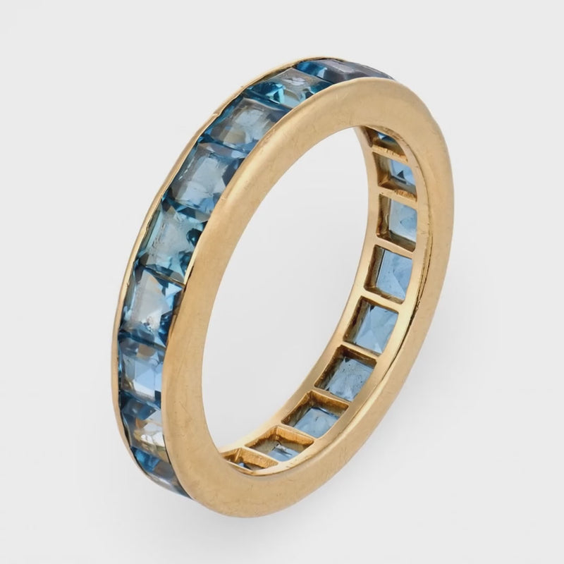 CARTIER Art Deco 18k Aqua Eternity Band
