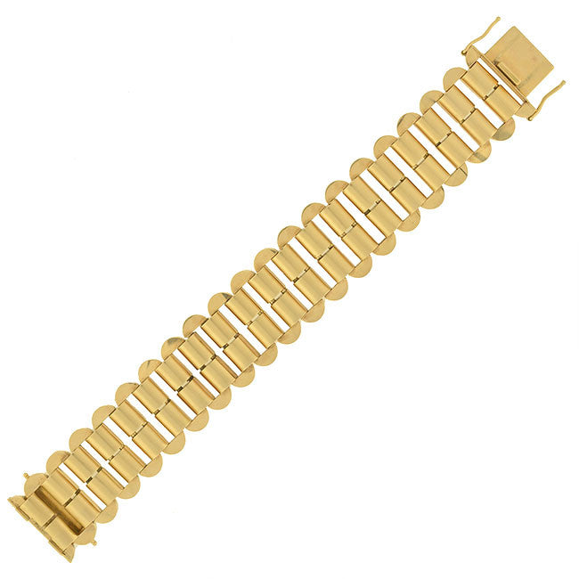 Retro Austrian 14kt Gold Link Bracelet 61.3G