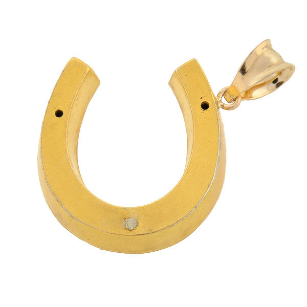 Victorian 14kt Yellow Gold Horseshoe Pendant