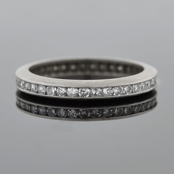 Art Deco Platinum Diamond Eternity Band