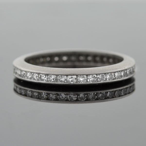 Art Deco Platinum Diamond Eternity Band