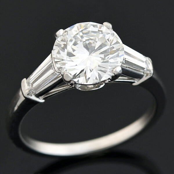 Vintage Platinum Diamond Engagement Ring 1.59ct