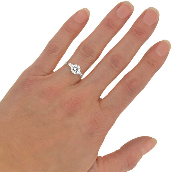 Vintage Platinum Diamond Engagement Ring 1.59ct