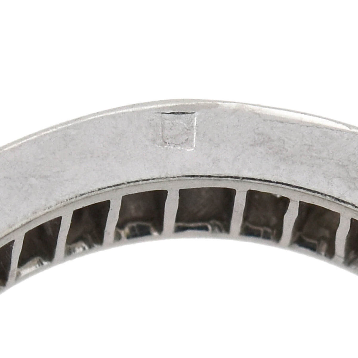Retro Platinum Baguette Cut Diamond Eternity Band with French Hallmark 2.35ctw